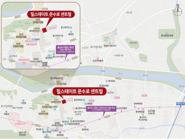 울산 문수로 힐스테이트 입지